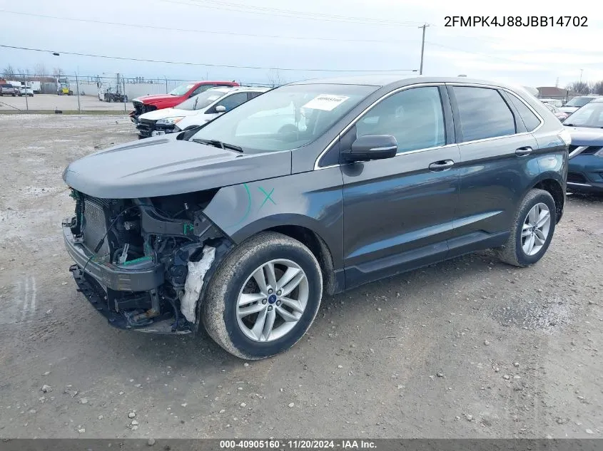 2018 Ford Edge Sel VIN: 2FMPK4J88JBB14702 Lot: 40905160