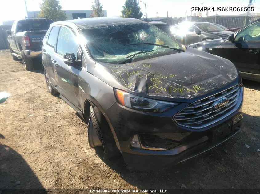 2019 Ford Edge Sel VIN: 2FMPK4J96KBC66505 Lot: 12114998