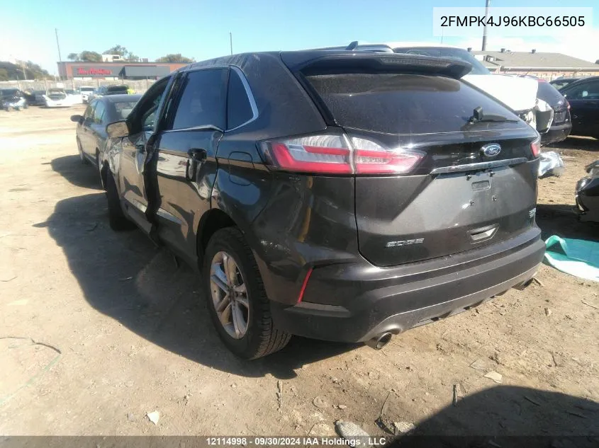 2019 Ford Edge Sel VIN: 2FMPK4J96KBC66505 Lot: 12114998