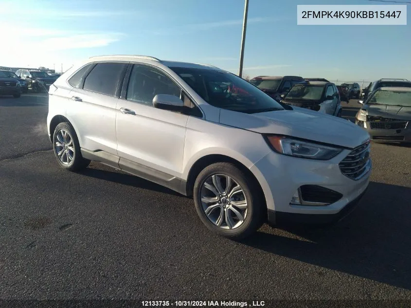 2019 Ford Edge Titanium VIN: 2FMPK4K90KBB15447 Lot: 12133735