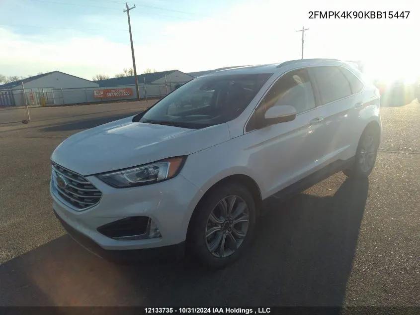 2019 Ford Edge Titanium VIN: 2FMPK4K90KBB15447 Lot: 12133735