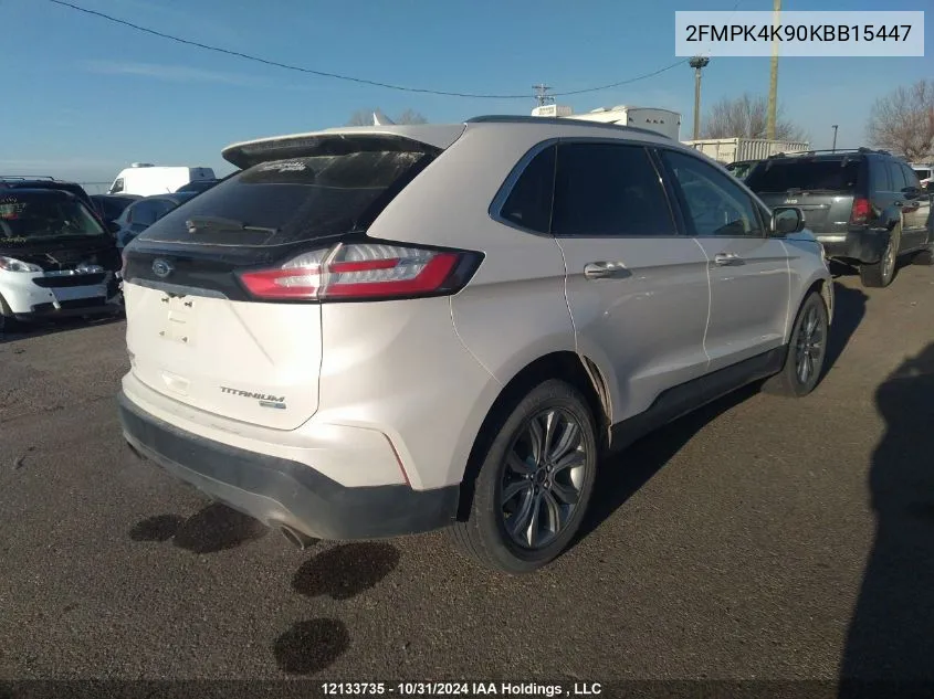 2019 Ford Edge Titanium VIN: 2FMPK4K90KBB15447 Lot: 12133735