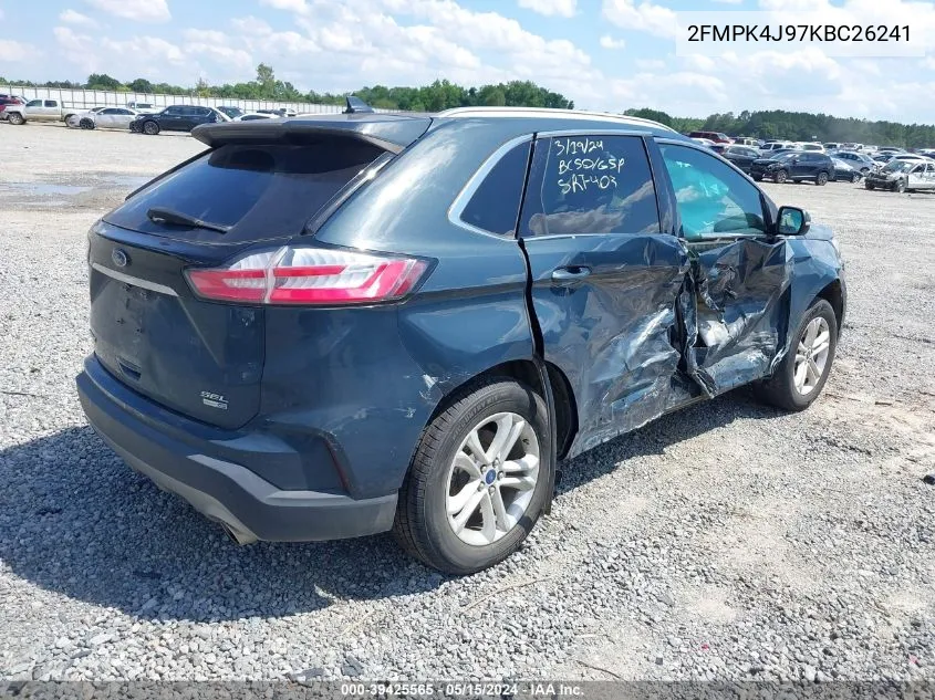 2019 Ford Edge Sel VIN: 2FMPK4J97KBC26241 Lot: 39425565