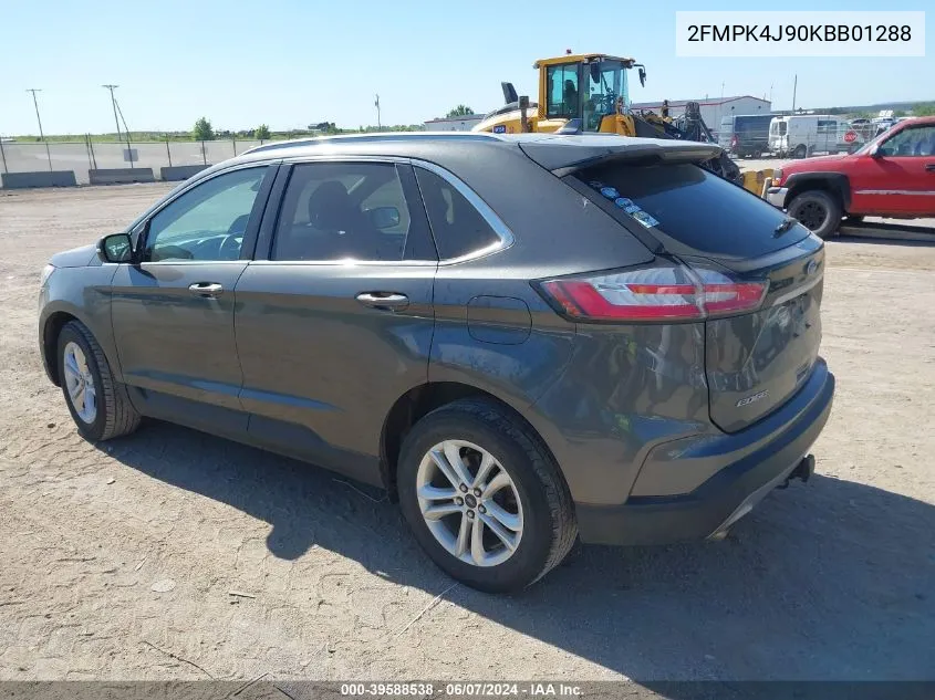 2019 Ford Edge Sel VIN: 2FMPK4J90KBB01288 Lot: 39588538