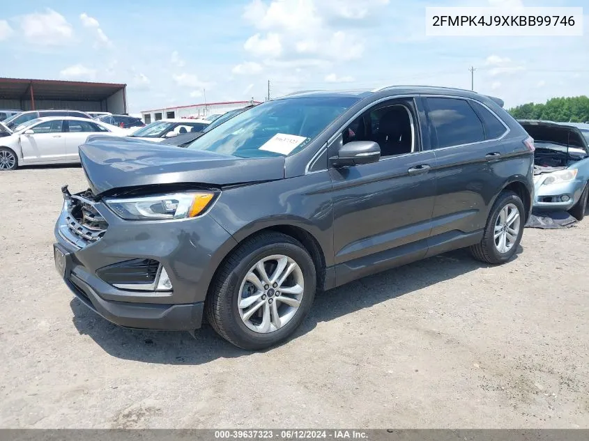 2019 Ford Edge Sel VIN: 2FMPK4J9XKBB99746 Lot: 39637323