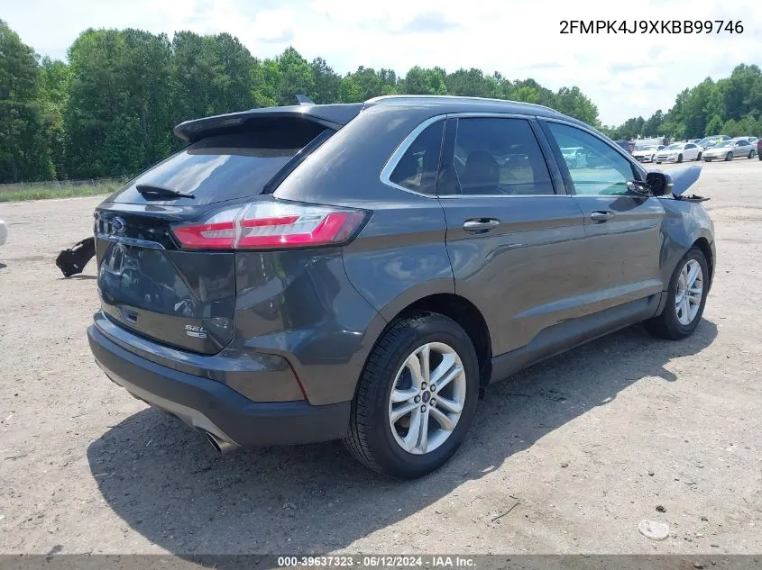 2019 Ford Edge Sel VIN: 2FMPK4J9XKBB99746 Lot: 39637323