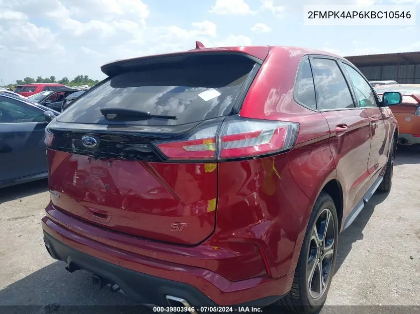 2019 Ford Edge St VIN: 2FMPK4AP6KBC10546 Lot: 39803946