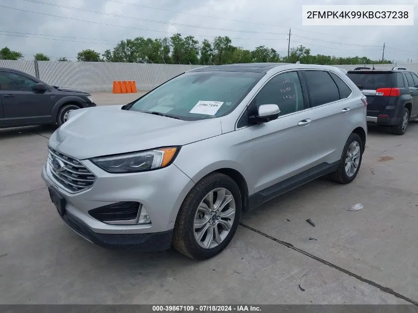 2FMPK4K99KBC37238 2019 Ford Edge Titanium