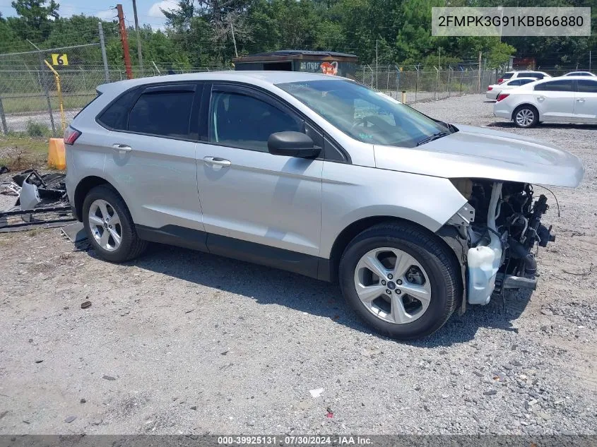 2019 Ford Edge Se VIN: 2FMPK3G91KBB66880 Lot: 39925131