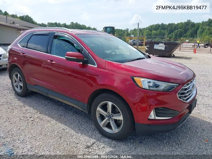 2019 Ford Edge Sel VIN: 2FMPK4J95KBB19477 Lot: 39953565