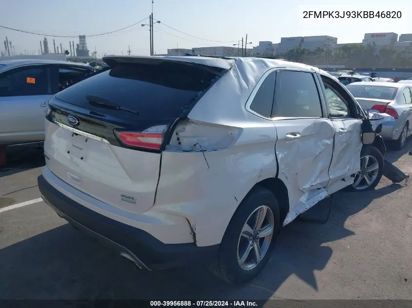 2FMPK3J93KBB46820 2019 Ford Edge Sel