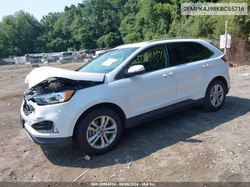 2019 Ford Edge Sel VIN: 2FMPK4J98KBC55716 Lot: 39964034