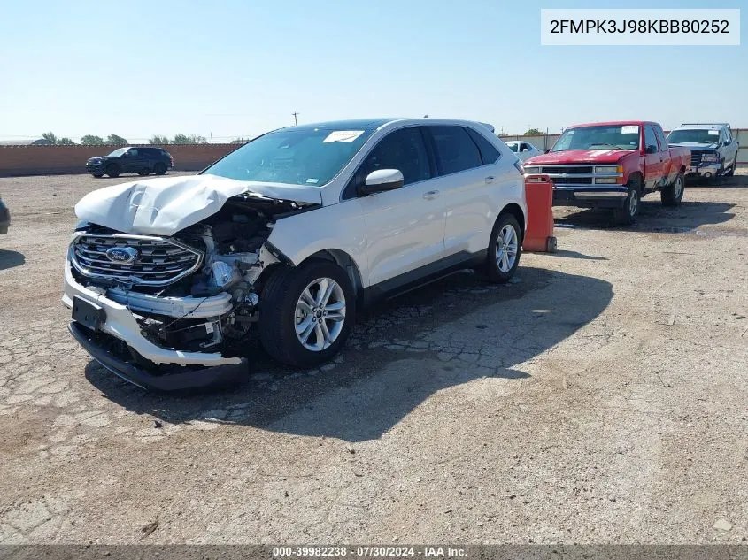 2FMPK3J98KBB80252 2019 Ford Edge Sel