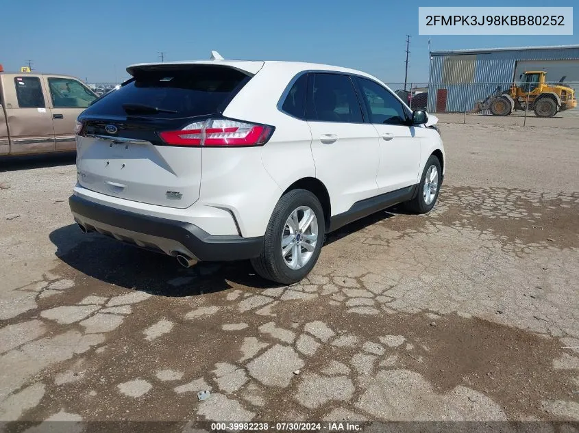 2FMPK3J98KBB80252 2019 Ford Edge Sel