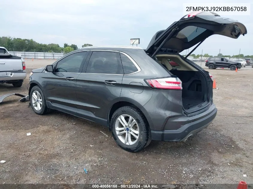 2FMPK3J92KBB67058 2019 Ford Edge Sel