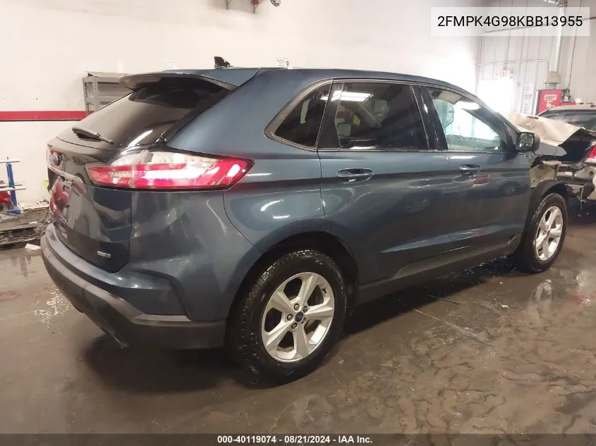 2FMPK4G98KBB13955 2019 Ford Edge Se