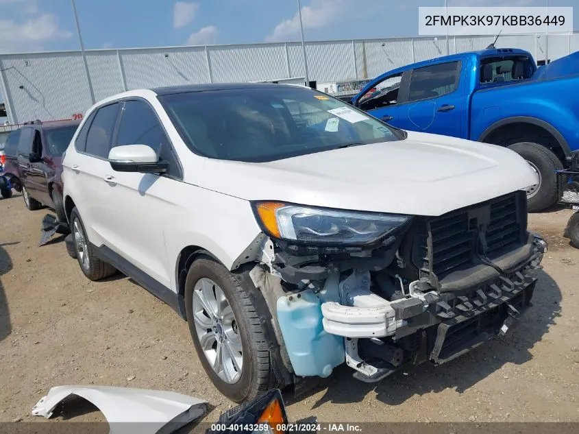 2FMPK3K97KBB36449 2019 Ford Edge Titanium