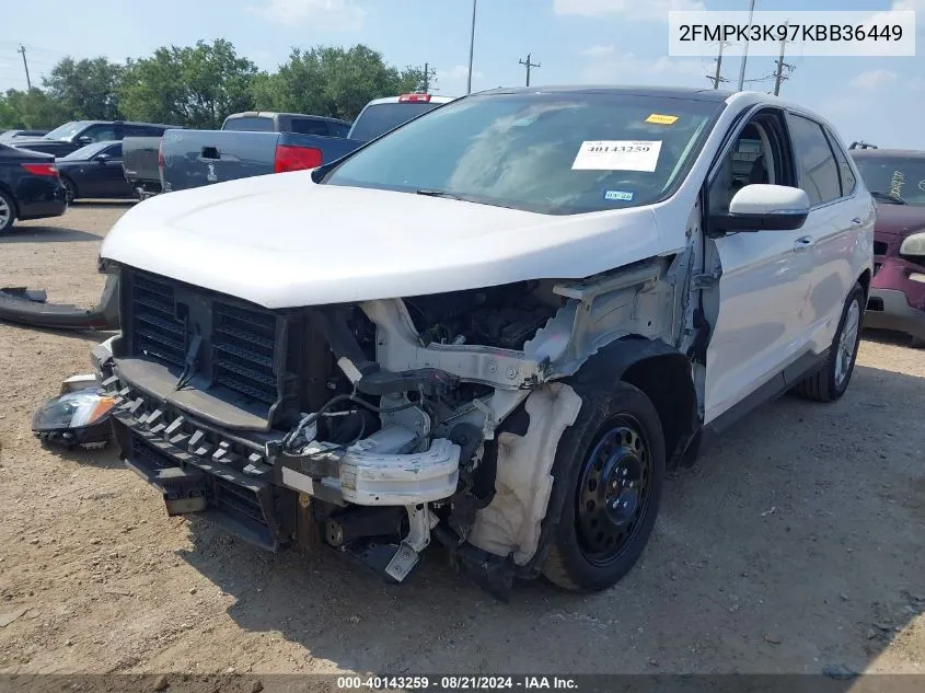 2FMPK3K97KBB36449 2019 Ford Edge Titanium