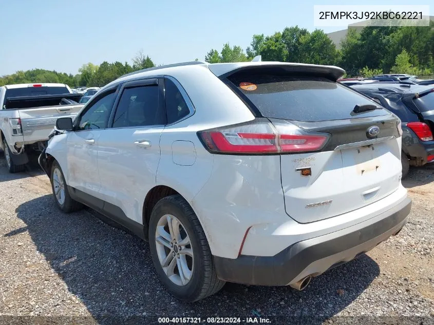 2FMPK3J92KBC62221 2019 Ford Edge Sel