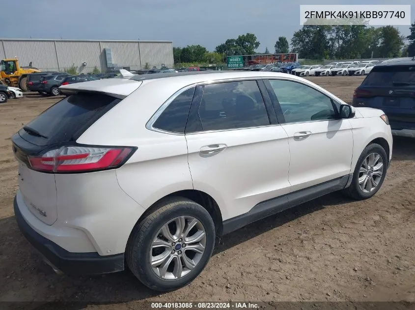 2FMPK4K91KBB97740 2019 Ford Edge Titanium