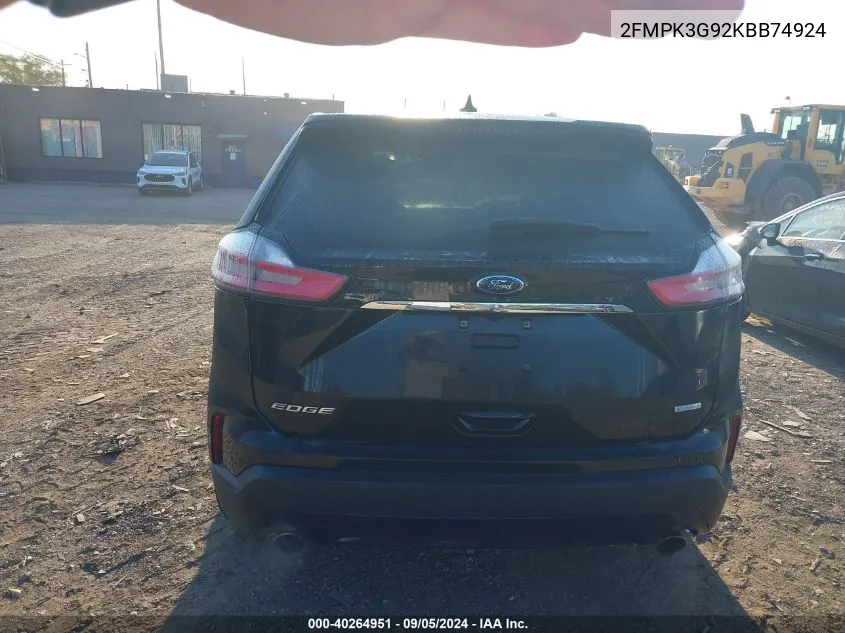 2FMPK3G92KBB74924 2019 Ford Edge Se