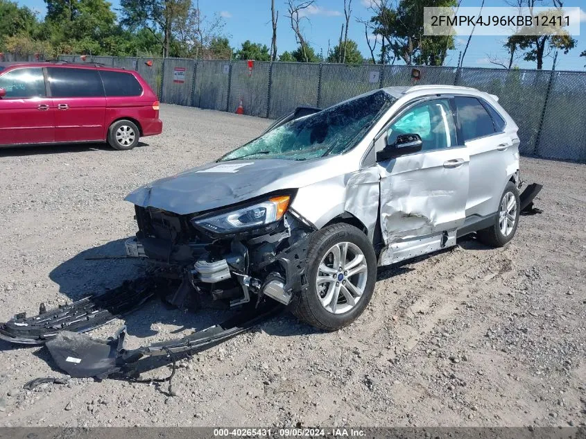 2019 Ford Edge Sel VIN: 2FMPK4J96KBB12411 Lot: 40265431