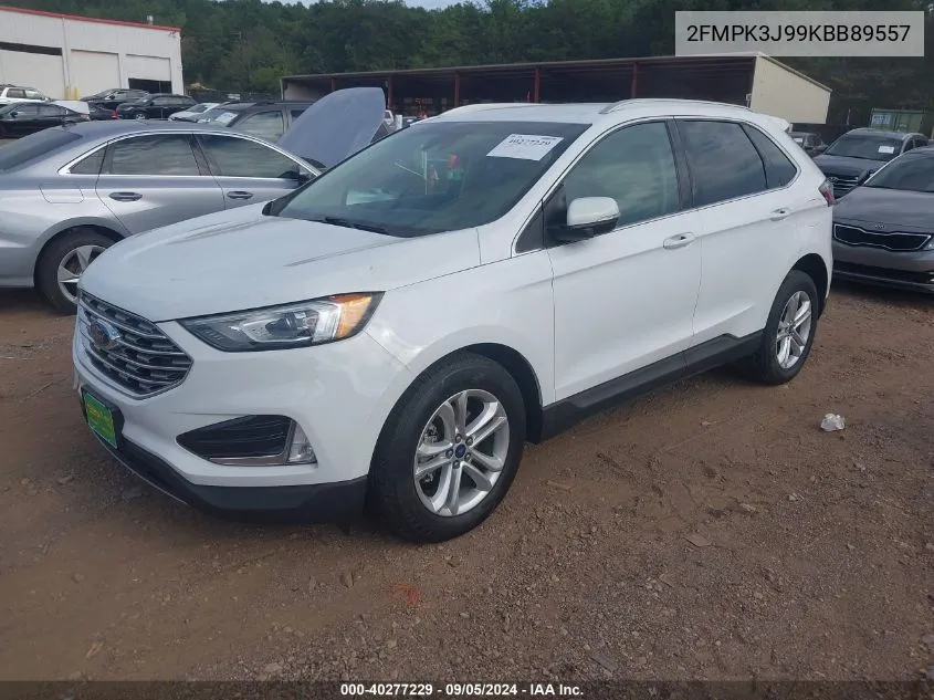 2019 Ford Edge Sel VIN: 2FMPK3J99KBB89557 Lot: 40277229