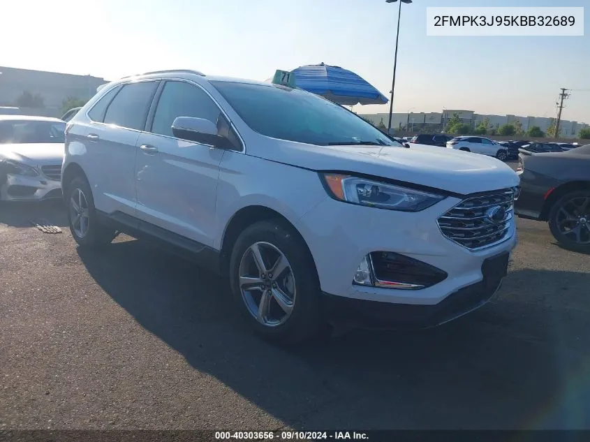 2019 Ford Edge Sel VIN: 2FMPK3J95KBB32689 Lot: 40303656