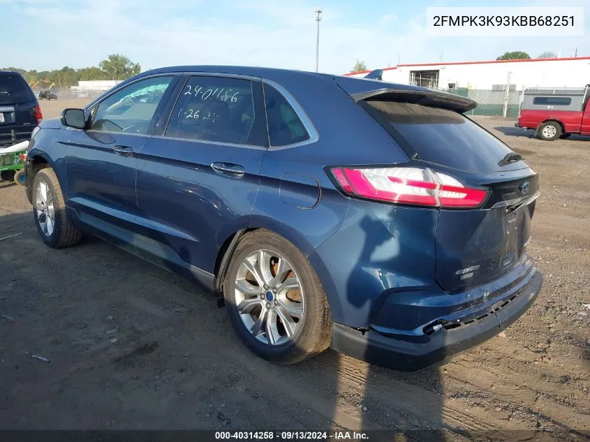 2FMPK3K93KBB68251 2019 Ford Edge Titanium