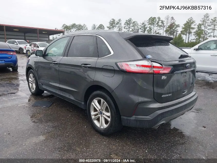 2FMPK4J96KBB57316 2019 Ford Edge Sel