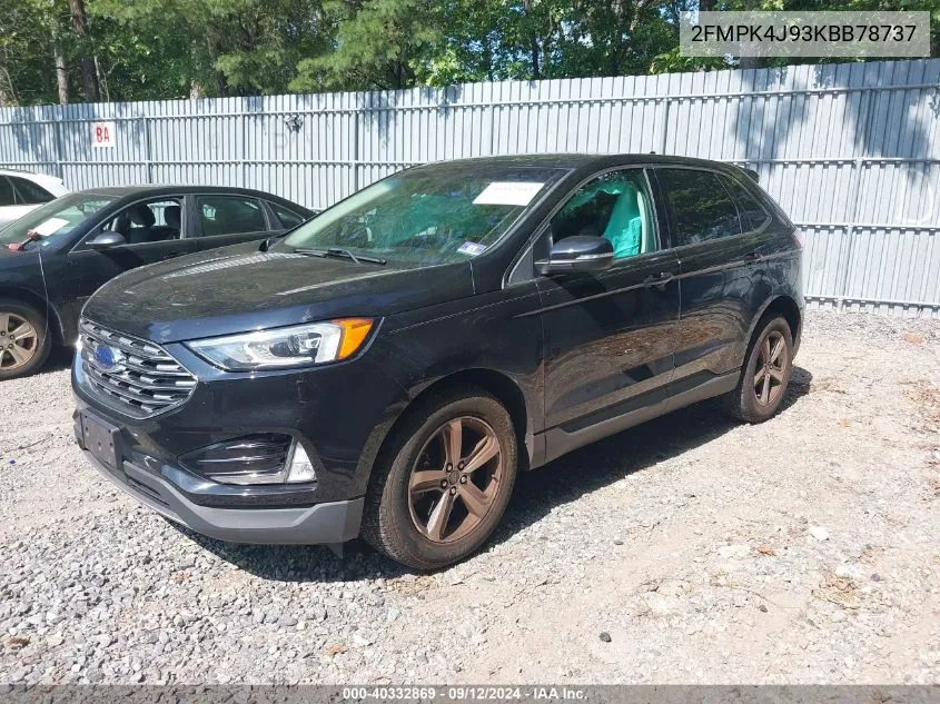 2019 Ford Edge Sel VIN: 2FMPK4J93KBB78737 Lot: 40332869