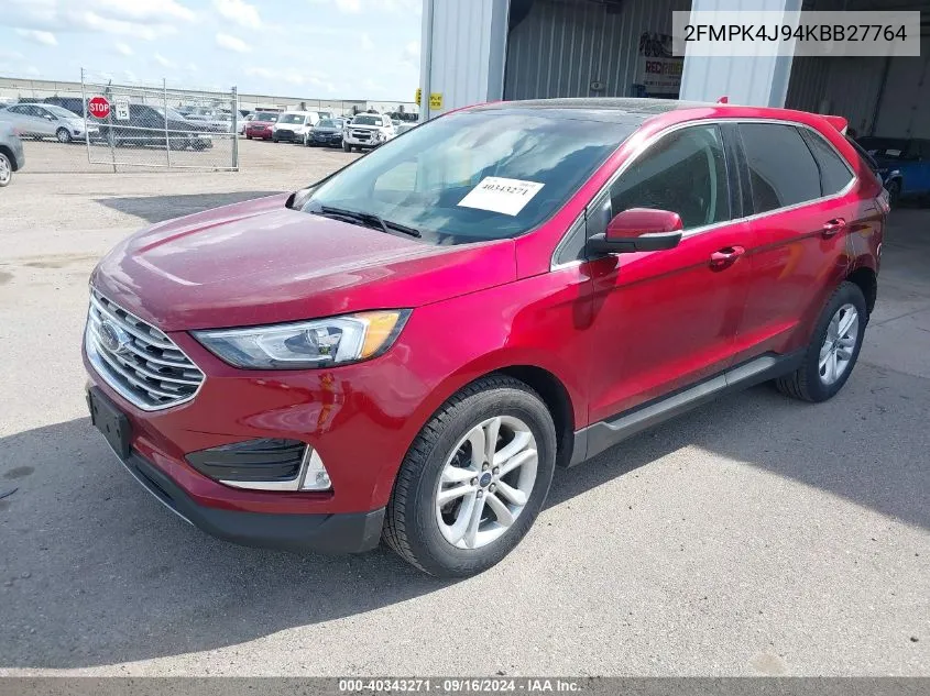 2FMPK4J94KBB27764 2019 Ford Edge Sel