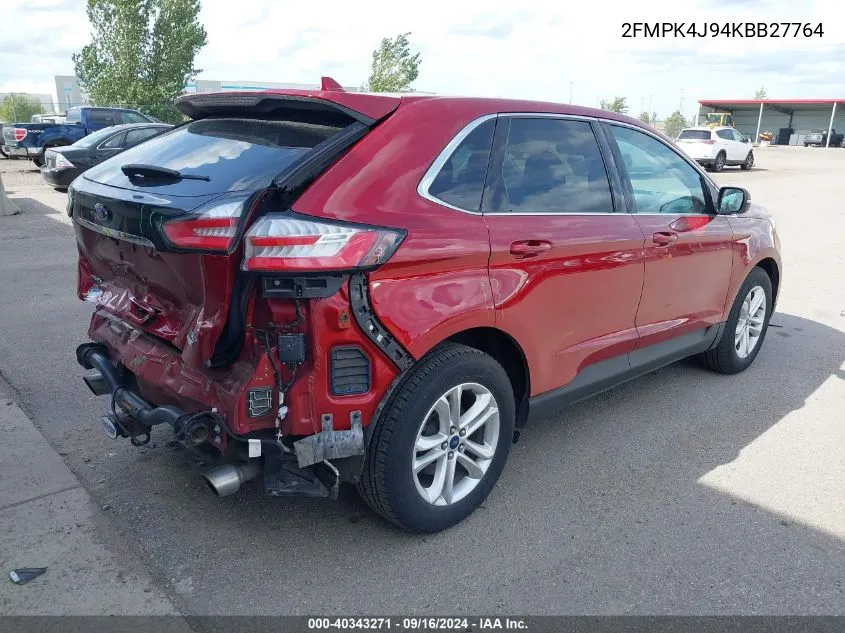 2FMPK4J94KBB27764 2019 Ford Edge Sel