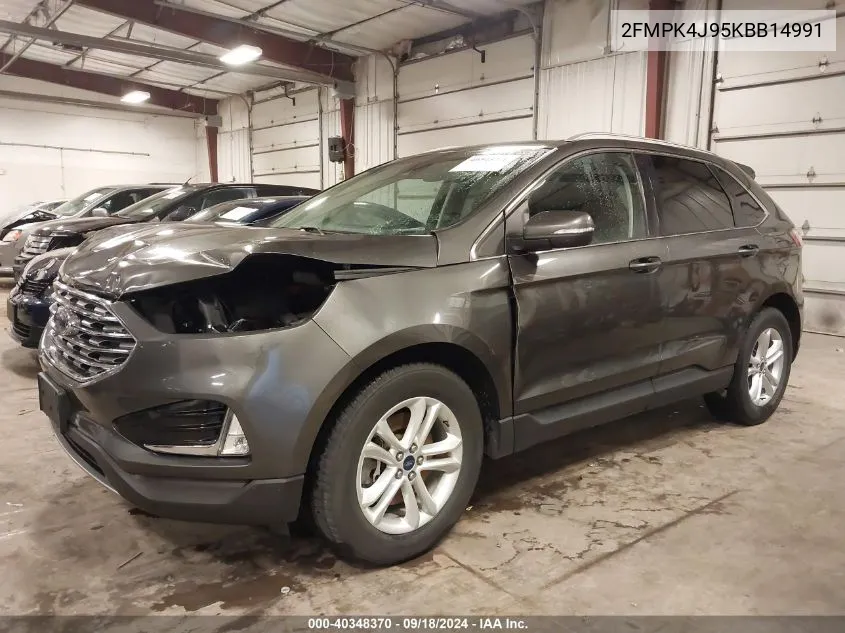 2019 Ford Edge Sel VIN: 2FMPK4J95KBB14991 Lot: 40348370