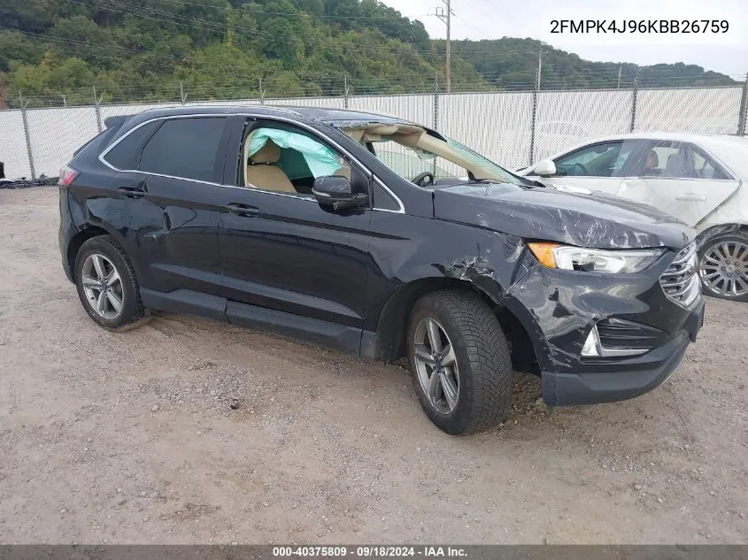 2FMPK4J96KBB26759 2019 Ford Edge Sel