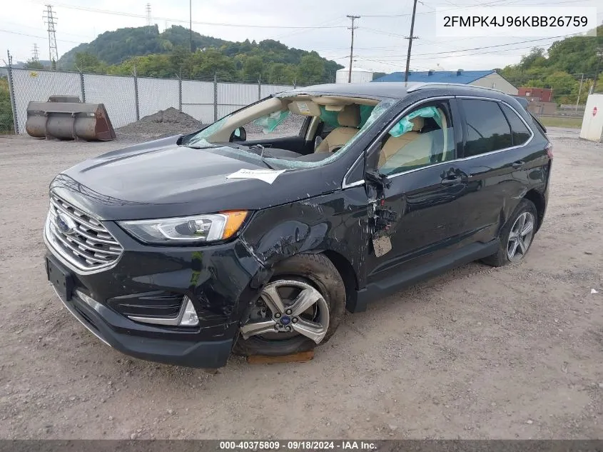 2FMPK4J96KBB26759 2019 Ford Edge Sel