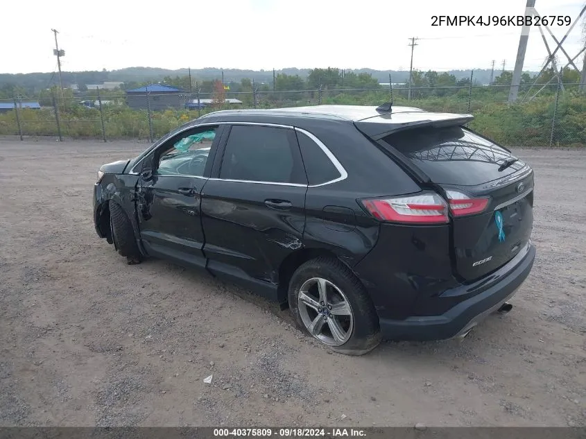 2FMPK4J96KBB26759 2019 Ford Edge Sel