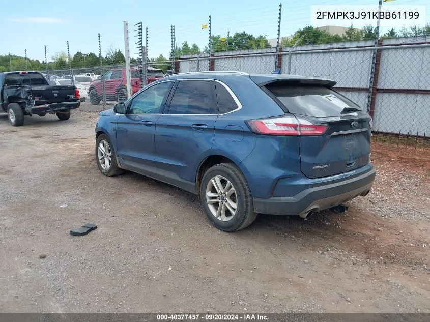 2019 Ford Edge Sel VIN: 2FMPK3J91KBB61199 Lot: 40377457