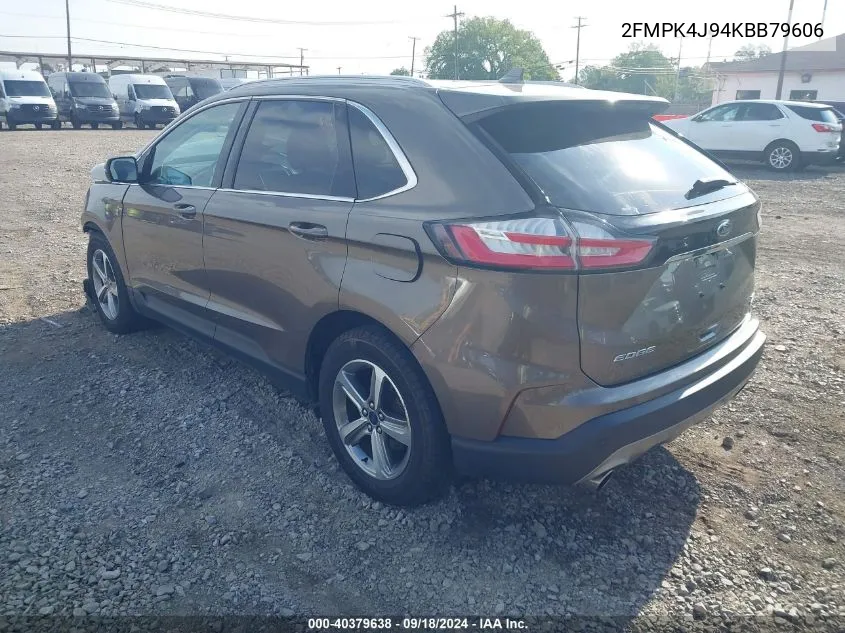 2019 Ford Edge Sel VIN: 2FMPK4J94KBB79606 Lot: 40379638