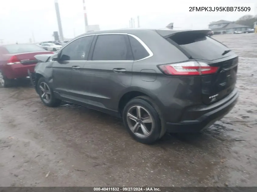 2019 Ford Edge Sel VIN: 2FMPK3J95KBB75509 Lot: 40411532