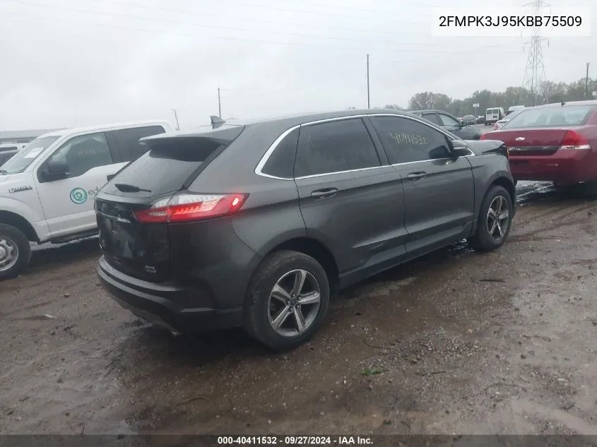 2019 Ford Edge Sel VIN: 2FMPK3J95KBB75509 Lot: 40411532