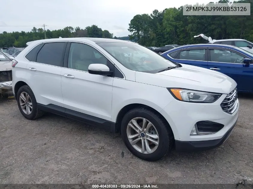 2019 Ford Edge Sel VIN: 2FMPK3J99KBB53126 Lot: 40438383