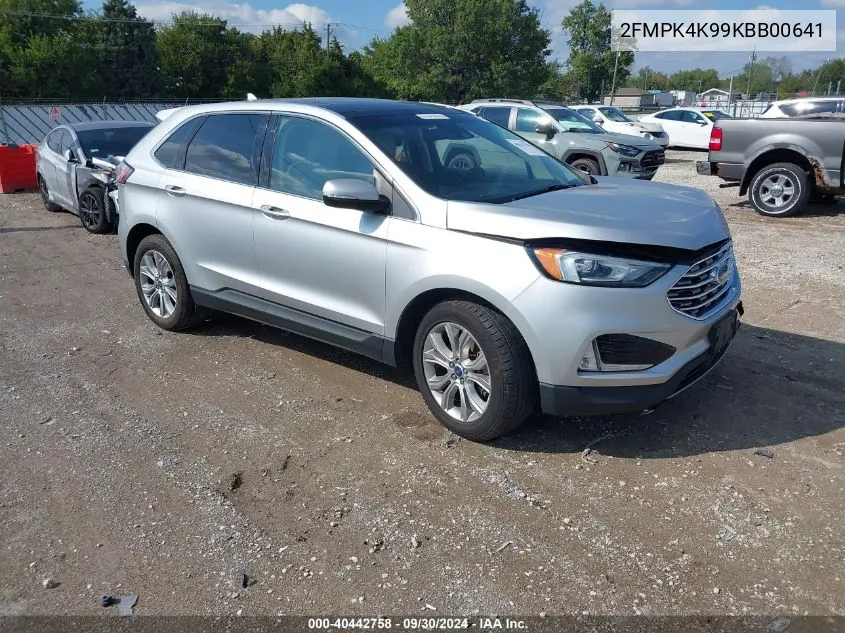 2019 Ford Edge Titanium VIN: 2FMPK4K99KBB00641 Lot: 40442758