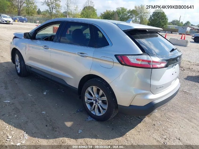 2019 Ford Edge Titanium VIN: 2FMPK4K99KBB00641 Lot: 40442758