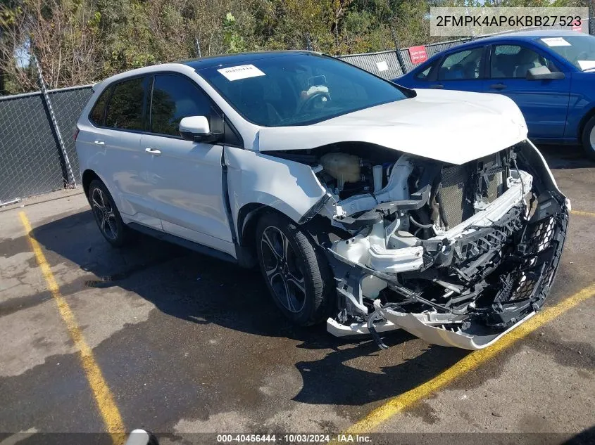 2019 Ford Edge St VIN: 2FMPK4AP6KBB27523 Lot: 40456444