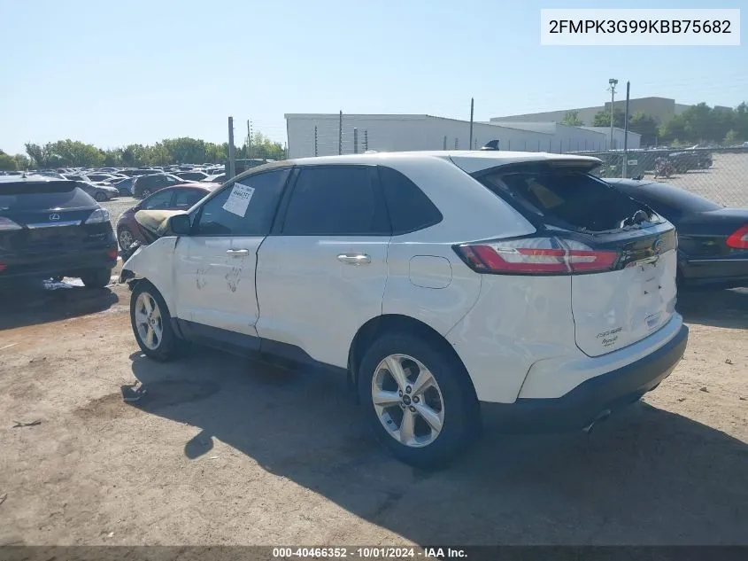 2019 Ford Edge Se VIN: 2FMPK3G99KBB75682 Lot: 40466352