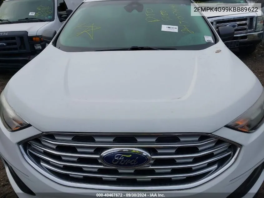 2019 Ford Edge Se VIN: 2FMPK4G99KBB89622 Lot: 40467672