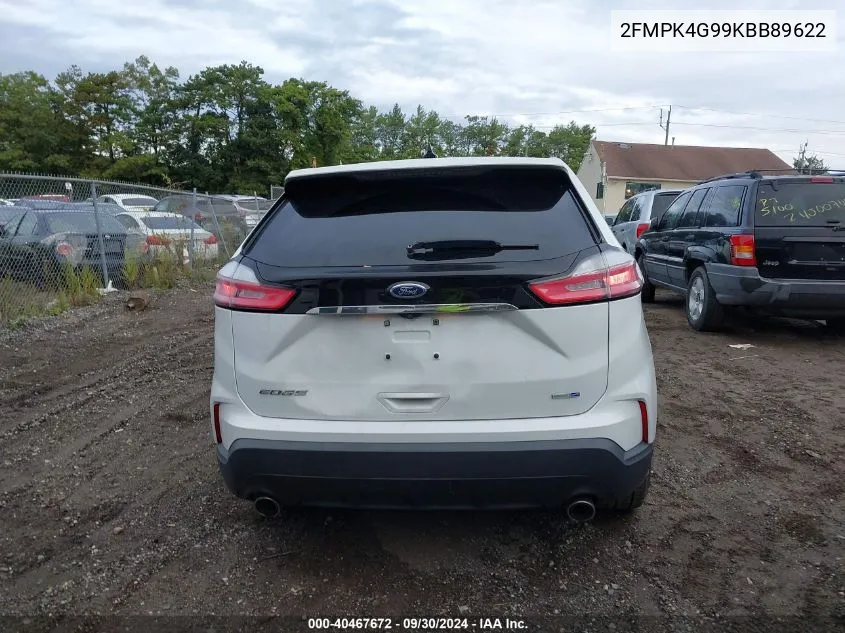 2019 Ford Edge Se VIN: 2FMPK4G99KBB89622 Lot: 40467672