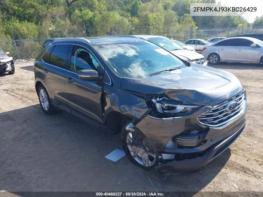 2019 Ford Edge Sel VIN: 2FMPK4J93KBC26429 Lot: 40468227