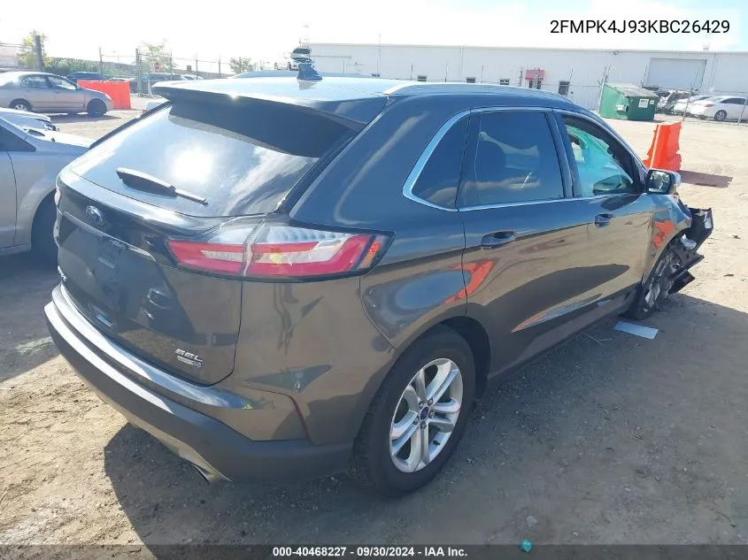 2019 Ford Edge Sel VIN: 2FMPK4J93KBC26429 Lot: 40468227